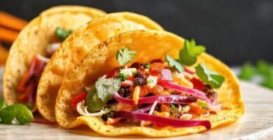 Tortillas veganas apetitosas