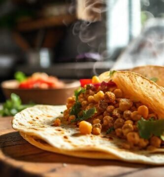 Tortillas de garbanzo veganas