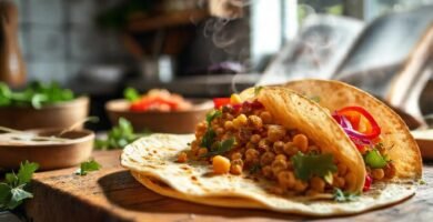 Tortillas de garbanzo veganas
