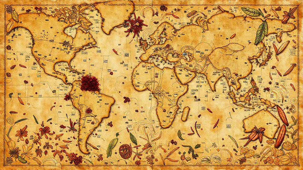 Un collage artístico de mundos antiguos