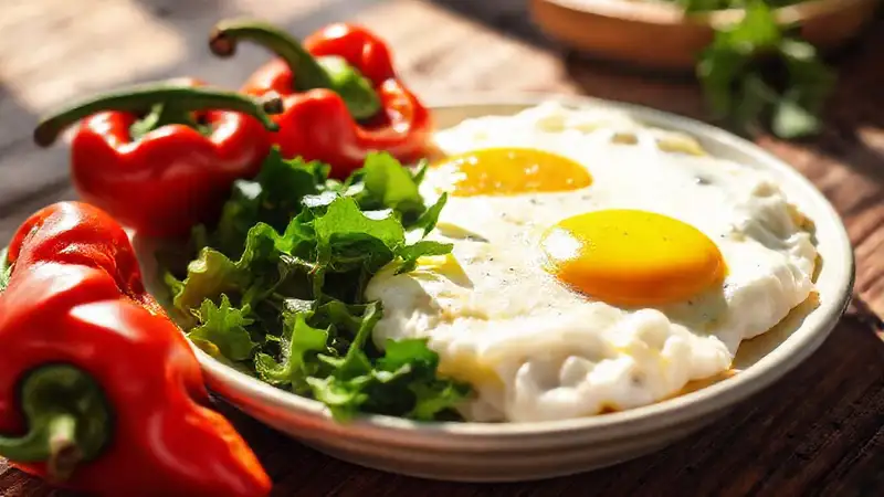 Comida apetitosa con luz cálida