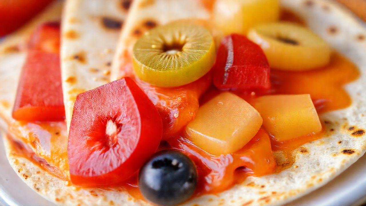 Quesadillas vibrantes, merienda estadounidense deliciosa