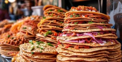 Comida mexicana colorida y apetitosa