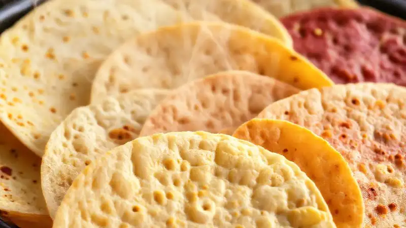 Tortillas mexicanas apetitosas y coloridas se cocinan