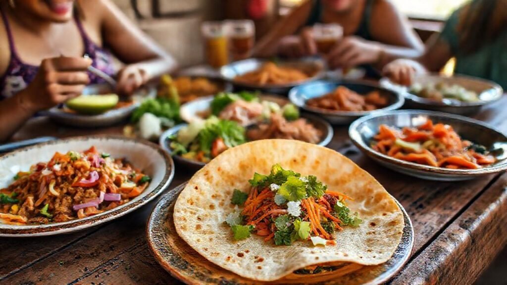 Tortillas mexicanas: comida familiar y alegre