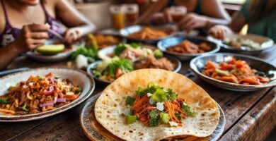 Tortillas mexicanas: comida familiar y alegre