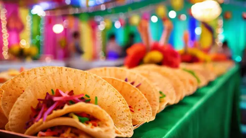 Fiesta colorida y alegre con tortillas
