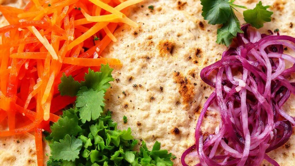 Tortilla vegana vibrante y saludable