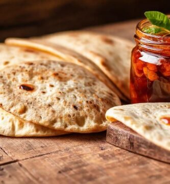 Una mesa rústica ofrece tortillas apetitosas