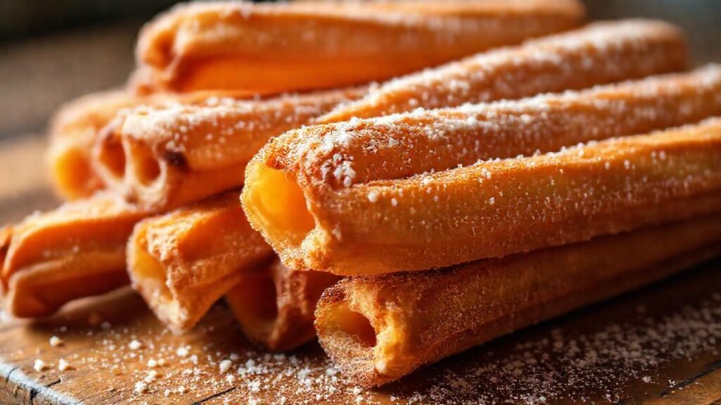 Churros veganos dorados