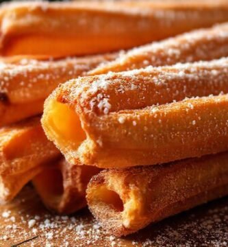 Churros veganos dorados