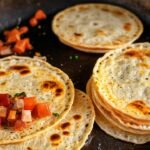 Fotos apetitosas de tortillas cocinándose