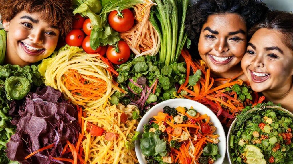 Alimentos saludables y coloridos deleitan a todos