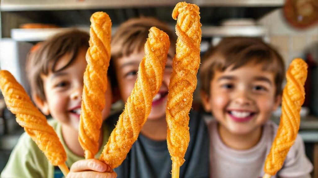 Churros dorados traen alegría y color