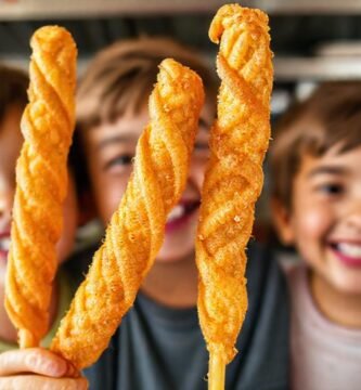 Churros dorados traen alegría y color