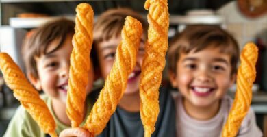 Churros dorados traen alegría y color