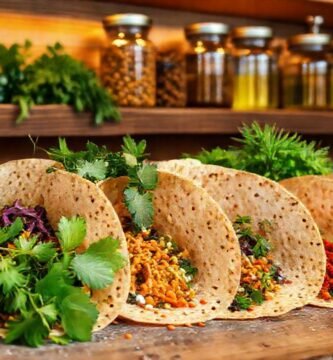 Tortillas veganas y aromas frescos