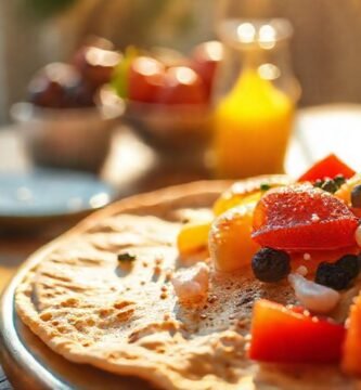 Una tortilla abundante irradia luz dorada