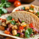 Tortillas veganas coloridas y apetitosas