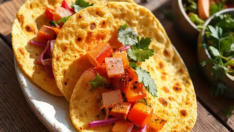 Tofu tortillas veganas