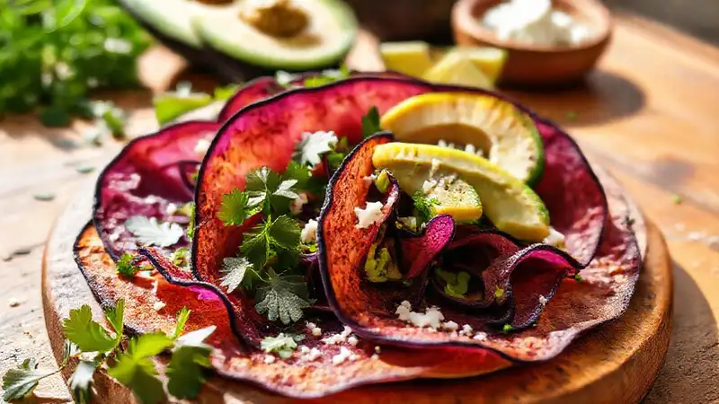 Tortillas de berenjena vibrantes