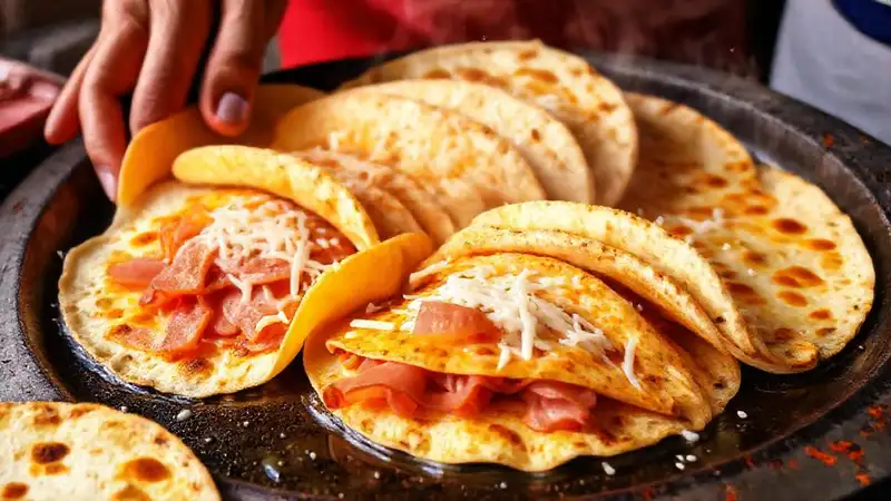 Una tortilla mexicana deliciosa y tradicional