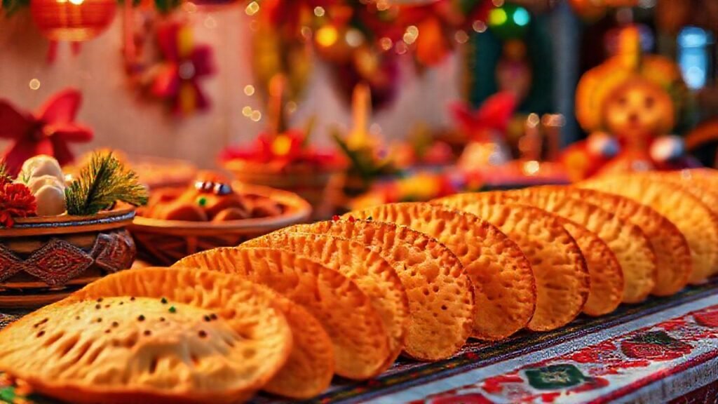 Una mesa festiva mexicana vibrante y alegre