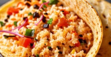 Tortilla vegana apetitosa