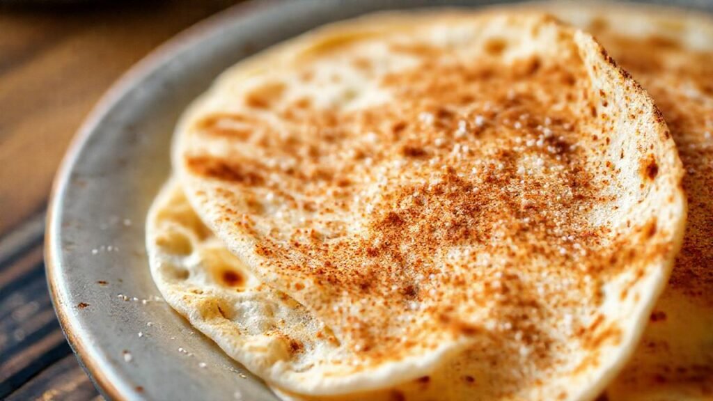 Tortillas cálidas con azúcar y canela