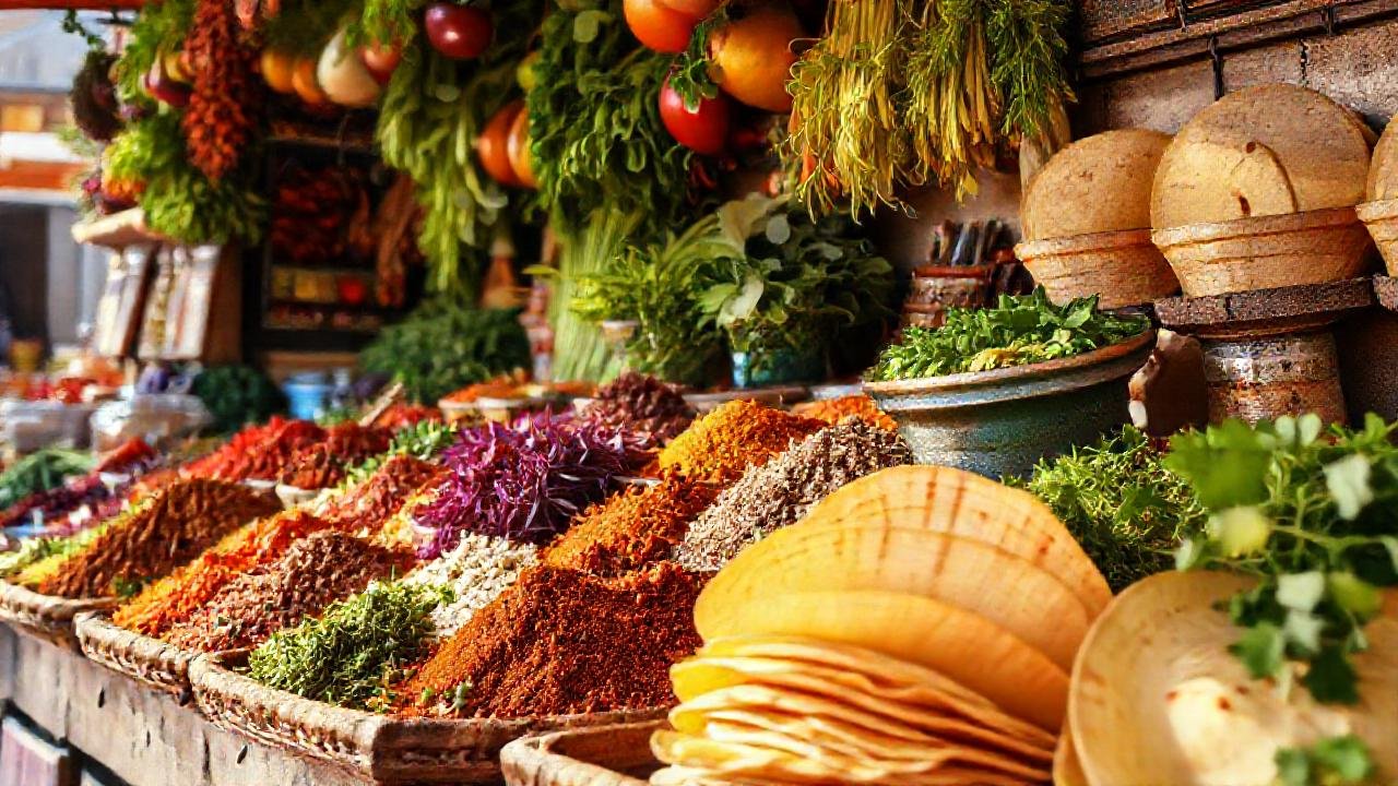 Mercado mexicano vibrante, colores y sabores