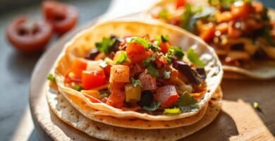 Tortillas veganas vibrantes