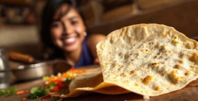 Tortilla dorada y feliz