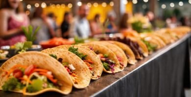 Tortillas veganas brillan en un evento alegre