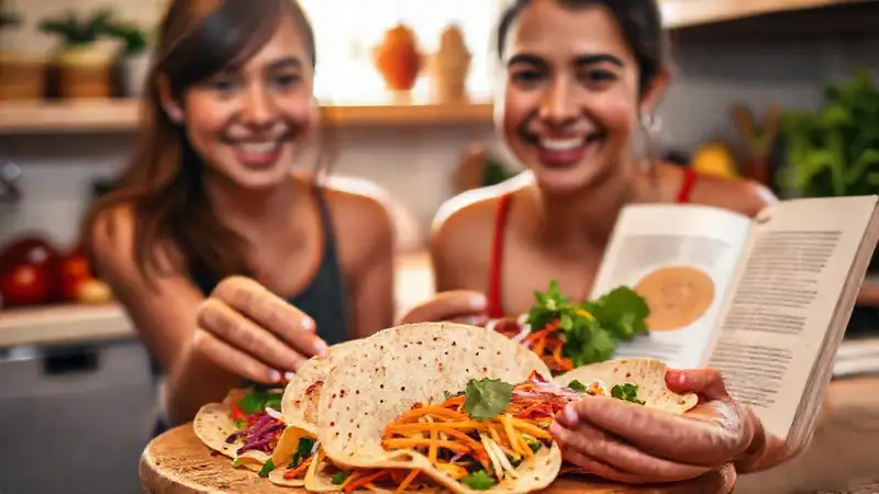 Tortillas veganas: receta apetecible y colorida
