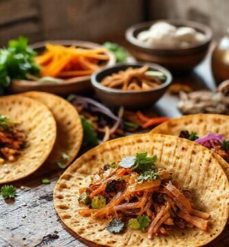 Una mesa rústica muestra cocina global