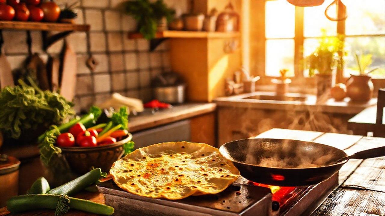 Cocina cálida, ingredientes frescos y alegre