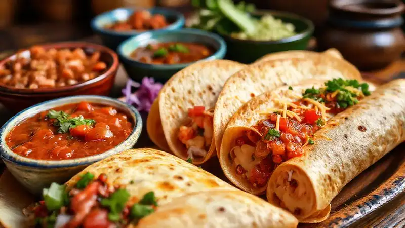 Tortillas rellenas de queso