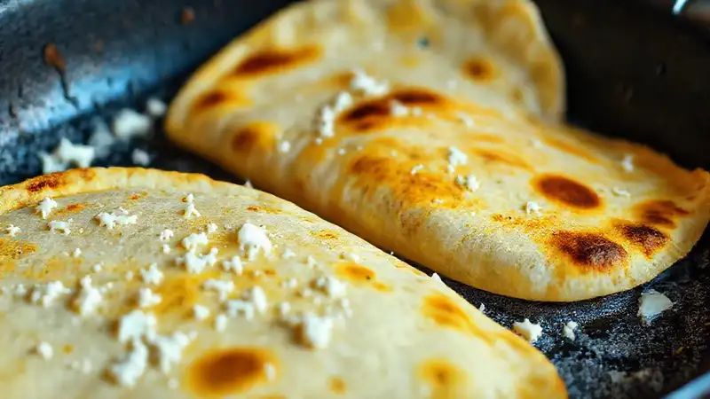 Tortilla griega dorada, apetitosa y caliente