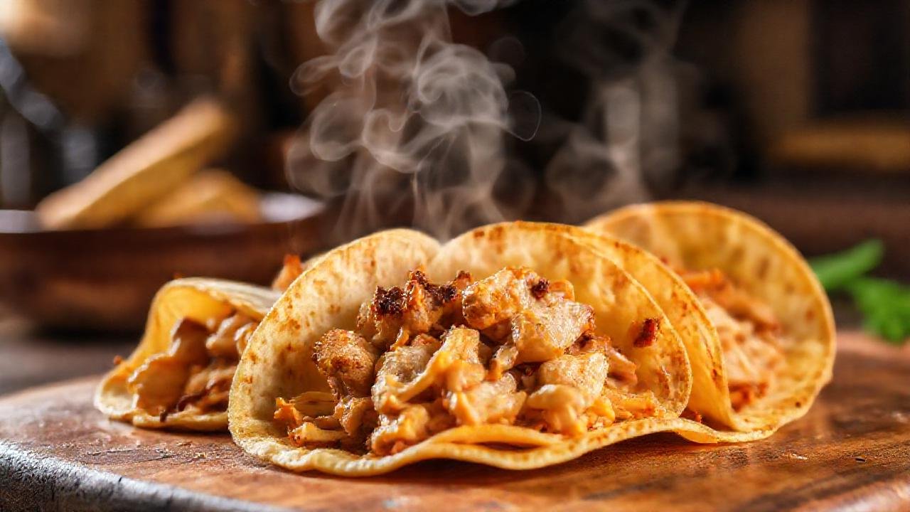 Tortillas doradas y jugosas, apetitosas y cálidas