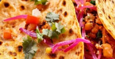Tortillas veganas vibrantes