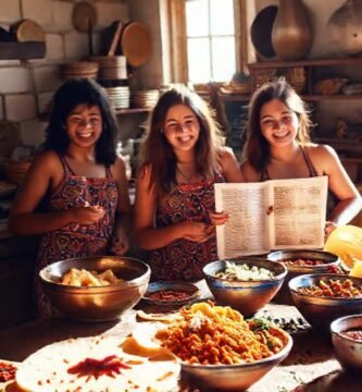 Una cocina cálida celebra la comida alegre