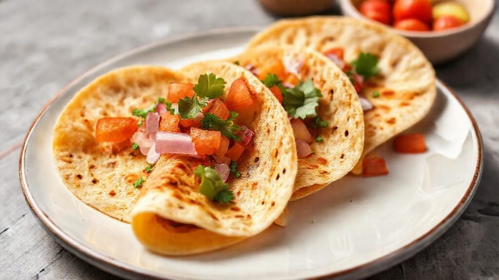 Tortillas presentadas artísticamente en blog