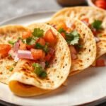 Tortillas presentadas artísticamente en blog