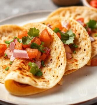 Tortillas presentadas artísticamente en blog