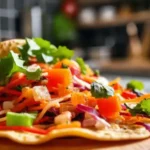 Tortilla vegana apetitosa