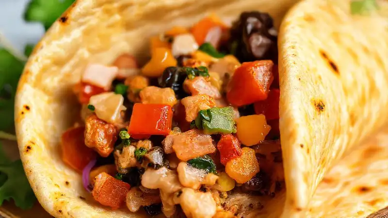 Tortilla vegana: textura vibrante y saludable