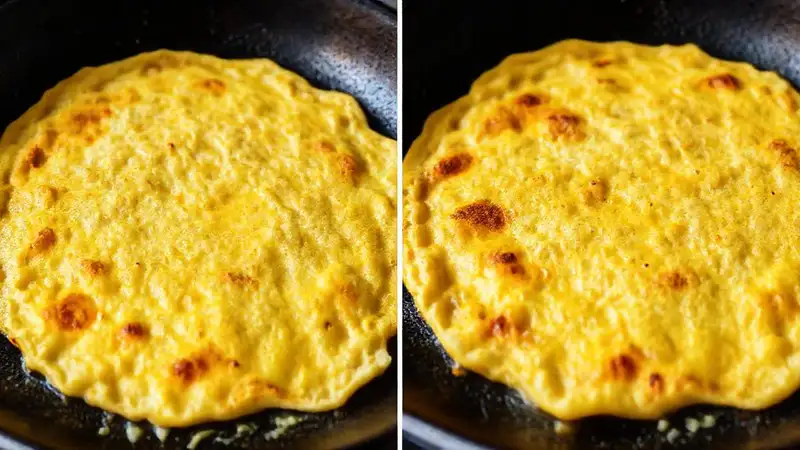 Tortilla argentina dorada y deliciosa se cocina