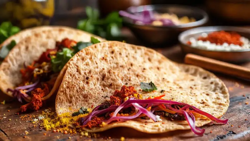 Tortillas veganas: coloridas