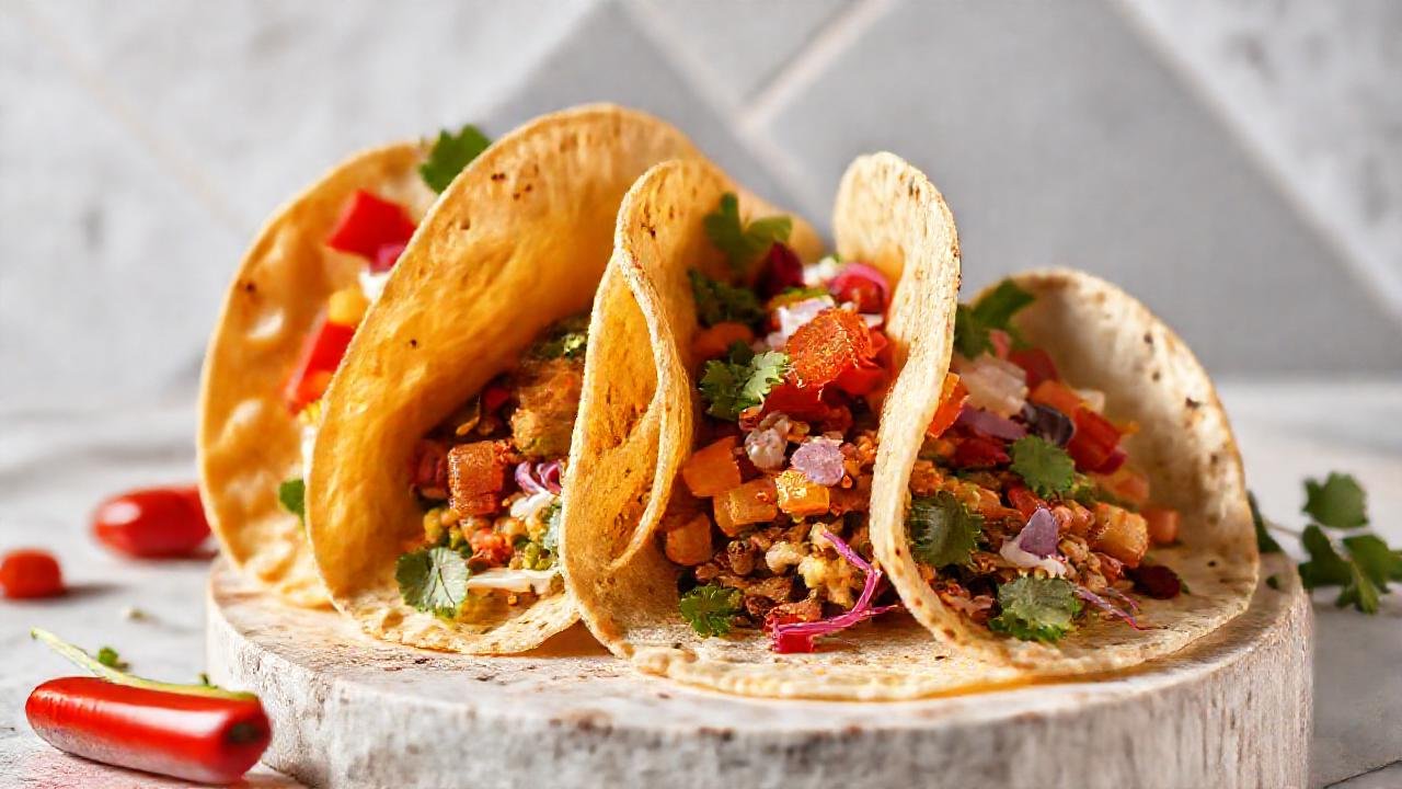 Tortillas veganas: diseño moderno y apetitoso