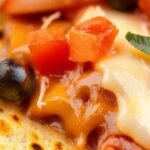 Tortilla dorada y apetitosa brilla intensamente